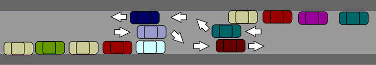 Geschrankt parkeren (voorbeeld)